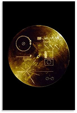 Voyager Goldene Schallplatte Musik, Vintage, minimalistisch, Leinwand-Kunst-Poster und Wandkunst, Bild, Druck, moderne Familie, Schlafzimmer, Dekoration, Poster, 20 x 30 cm