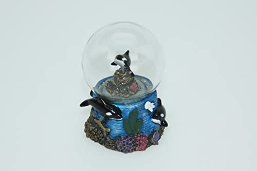 Cornelissen Glitzerkugel Schwertwal, 6 cm, Schneekugel Tier Tiere Schneekugeln Orca