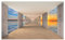 Fototapete 3D EFFEKT See Tunnel Wandtapete Vlies Tapete Latexdruck UV-Beständig Geruchsfrei Hohe Auflösung Montagefertig (13661, V8 (368x254 cm) 4 Bahnen)