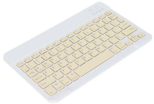 Jectse Portable Wireless Keyboard,10in Ultraslim Waterproof Keyboard,Lightweight, Silent Typing, Waterproof And Dustproof,for Windows, for Android, for IOS(yellow)