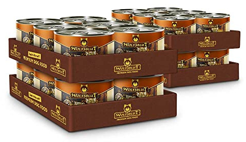 WOLFSBLUT – Deep Glade Puppy | Nassfutter mit natürlichen Zutaten und wertvollen Superfoods für heranwachsende Hunde. Getreidefreies Alleinfutter ohne Zusatzstoffe in der Dose | 24x200g Hirsch