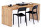 MOBILI FIVER, Evolution Schreibtisch 180 x 60, rustikale Eiche mit zwei Beinen, Made In Italy