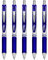 Pentel EnerGel XM BL77 Druck-Gelschreiber, 0,7 mm, 54 % recycelt, Blau, 5 Stück