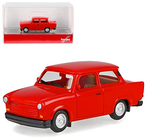 Trabant 1.1 Limousine Rot 1990-1991 H0 1/87 Herpa Modell Auto mit individiuellem Wunschkennzeichen