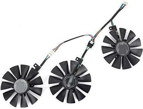 LiFBeauTiFuL 87MM FDC10U12S9-C FDC10H12S9-C Compatible For ASUS GTX 980 Ti R9 390X 390 GTX 1060 1070 1080 Ti RX 480 RX480 Graphics Card Cooling Fan perfection (Color : Fan - 3PCS)