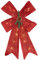 Schleife mit Zapfen und Tannennadeln 20 LED rot 58x35 cm Weihnachtsschleife Weihnachtsdeko Fensterdeko Fassadendeko Batterie Timer Xmas-Deko