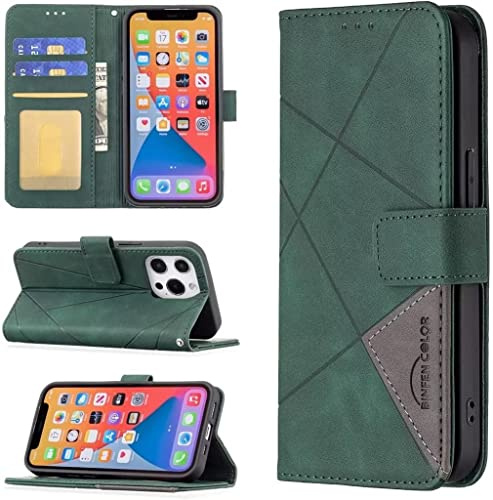 FMPCUON Hülle für ZTE Blade A71,ZTE Blade A71 Handyhülle,Premium Leder Flip Klappbare Stoßfeste Magnetische [Kartenfächern] [Standfunktion] Schutzhülle Tasche,Grün
