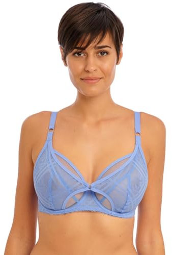 Freya Women's Fatale Underwire High Apex Bra, Cornflower, 32DD