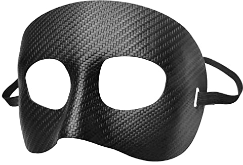 TOOYFUL Schwarzer Basketball-Gesichts-Nasenschutz mit Polsterung, Gummiband, PVC-Nase zum Schutz von Softball, gebrochene Nase, Erwachsene
