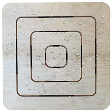 Plataforma de ducha de madera Okumé, platos de ducha con pies antideslizantes, alfombrilla reposapiés sauna, piscina baño, diferentes tamaños (50 x 50)