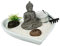 Hogar y Mas JARDÍN Zen con Buda Bandeja CORAZÓN Deco 17X16,5CM - Blanco