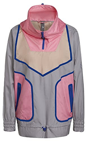 adidas by Stella McCartney Sportswear Veste semi-zippée pour femme, Onix clair/perle cendrée/rose facile, S