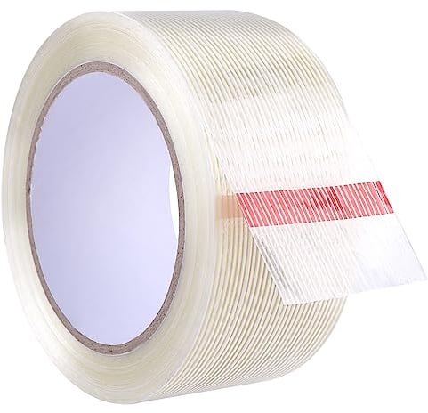 Prasacco 25M/82FT Clear Duct Tapes Heavy Duty, Waterproof Tape Clear Duct Tape High Performance Weather Resistant Tape Sealing Repairing Tying for DIY Discreet Repairs Commercial and Industrial Uses