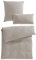 Pure Label Musselin Bettwäsche 155x220 cm mit einem Kissenbezug 80x80 cm und einem Kissenbezug 40x80 cm aus 100% Baumwolle - Traumhaft weiche, kuschelige Bettwäsche-Sets in Taupe
