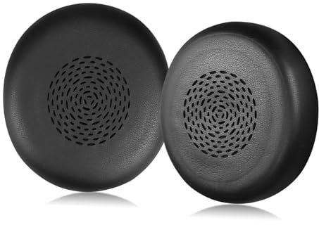 SINOWO Coussinets de rechange pour casque sans fil Jabra Evolve2 75 PC avec mousse à mémoire de forme à isolation phonique, cuir protéiné souple (noir)
