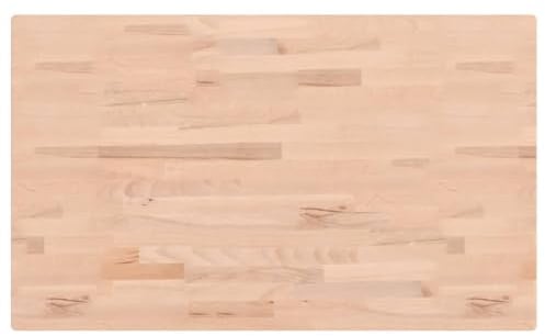 vidaXL Comptoir de Salle de Bain, Plan de Vasque, Dessus d'Armoire, Étagère de Toilette Intérieur, 100x60x1,5 cm Bois Massif de Hêtre