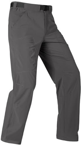 FREE SOLDIER Pantaloni Cargo da Trekking da Uomo con Cintura, Leggeri, Impermeabili e Asciugatura Rapida in Nylon-Spandex