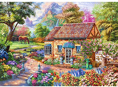 HUADADA Puzzle 1000 Teile für Erwachsene und Kinder, Impossible Game, Puzzles-Geschenk, Clevere Rätsel, Puzzles Farbenfrohes, Puzzle mit Süßem Zuhause-Motiv