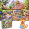 HUADADA Puzzle 1000 Teile für Erwachsene und Kinder, Impossible Game, Puzzles-Geschenk, Clevere Rätsel, Puzzles Farbenfrohes, Puzzle mit Süßem Zuhause-Motiv