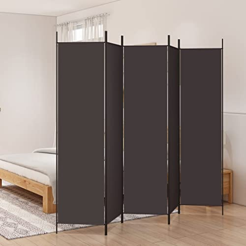 HOMIUSE Raumteiler Paravent Trennwand Balkon Sichtschutz Paravent Raumteiler Ausziehbar Stellwand Braun 250x200 cm Innen Sichtschutz