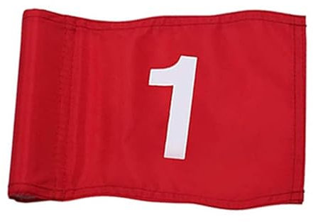 harayaa Golf Flags Pin Flag, Exercise Nylon Large Numbered, Putting Green Flag with Tube Inserted for Garden Backyard Lawn Yard Home, 1