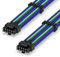EZDIY-FAB GPU Power Sleeved Cable Extension, 16pin(12+4) 12VHPWR PCIe 5.0 Connector Male to Female for RTX4070Ti Super, 4080 Super, 4090, with Cable Combs-16AWG/Purple Green