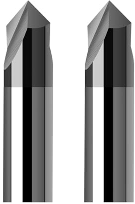 Fasenfräser 60 ° 90 ° 120 ° Fasenfräsen Legierung Hartmetall Metall Schaftfräser Werkzeugmaschinen 3 Flöte Fasenfräsen Schaftfräser(8X50LX120R)