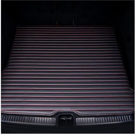 RINKTEEA Bandeja Maletero para Kia para Niro EV 2023 2024 Alfombras De Cuero Protector De Carga Revestimientos Antideslizantes(D/Black Red)