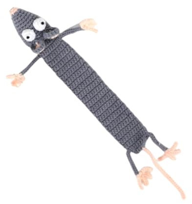 Meiliyizu Häkel-Lesezeichen, gehäkelte Tier-Lesezeichen, handgefertigt, gestrickt, Weihnachtsstrumpffüller, Lesegeschenk für Kinder, Studenten, Buchliebhaber