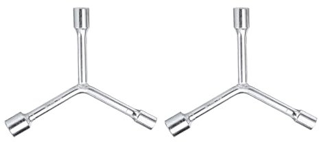 sourcing map 2pcs Y-Shaped 3 Way Socket Wrench 8mm 10mm 12mm Y-Type 6-Point Hexagon Spanner Hex Wrench Torque Spanner Socket for Car Motorcycle Repair Hardware Tools