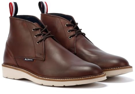 Ben Sherman Hampton Rote Herrenstiefel Aus Leder