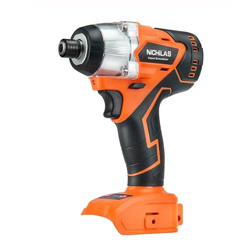 Nichilas Cordless Impact Driver Drill with Cordless Screwdriver Brushless Design, 420Nm Torque, Compatible with DEWALT 20V Batteries (NO BATTERY)