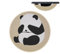 Plüsch-Panda-Teppich | Runde Anti-Rutsch-Bodenmatte | Weiche waschbare Fußmatte im Panda-Design | Runder Teppich mit Tierdesign | Robuster Panda-Teppich für Wohnzimmer, Schlafzimmer, Kinderzimmer und