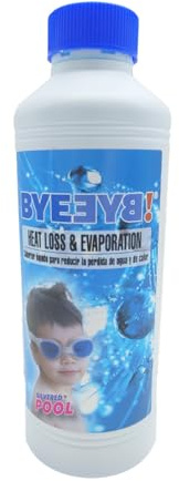 Silvered Pool BYEƎYꓭ! Heat Loss and Evaporation. Cobertor líquido. Evita evaporación y pérdida de Calor. Botella 1 Lt