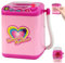Mini lavadora de lavadora, limpiador de cepillo de maquillaje lindo de 4 pulgadas, mini licuadora de belleza automática, juguete de maquillaje con baterías para niñas, damas, sin lavado de baterías