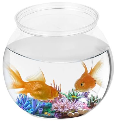 Goldfischglas Kugelaquarium Groß Kugelvase Rund Deko Fischschale Eco Kunststoff Für Blumen Und Dekoration Klarsichtbehälter Für Aquarien Sturzsicher, Für Kampffische Und Andere Kleine