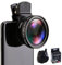 Biglumin lente macro per smartphone Set di obiettivi universali per fotocamera del telefono 0,45 x grandangolo+12,5 x obiettivo macro,2 in 1 Obiettivo per cellulare,per smartphone universali