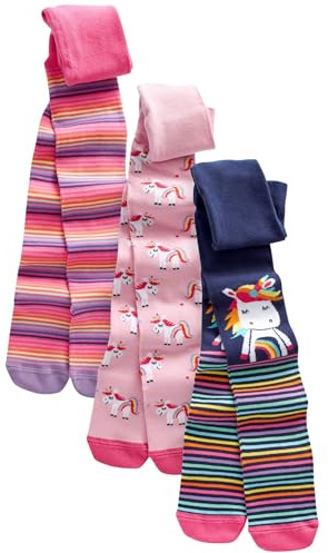 NEXT Mädchen Strumpfhose Einhorn mit Baumwolle, 3er-Pack 68-140