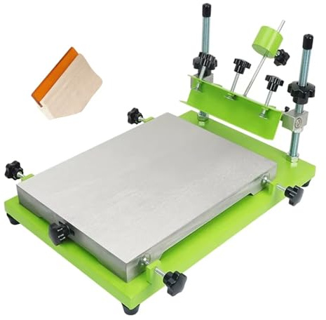 Upgraded Flat Screen Printing Table,Screen Printing Hand-Stamping Table Workbench,Heavy-Duty 1.46mm Thick Plate,Dual Reinforcement,Smooth Galvanized Screws for Precise Stencil Printing,300 * 240