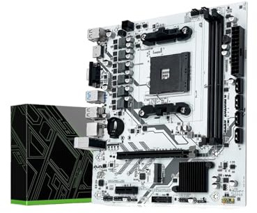 Procesador de Placa Base B450 DDR4 AM4 de Doble Canal Placa Base M.2 NVME (Compatible con Ryzen 5500 5600 5600G)