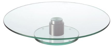 Leonardo Turn Tortenplatte, drehbarer Kuchen teller mit Fuß, Glasplatte für Gebäck, Servier-Platte Ø 33 cm, Klarglas, 044064