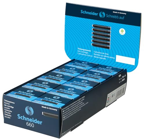 Schneider Standard-Tintenpatrone 50 x 6er Pack schwarz (nicht löschbar)