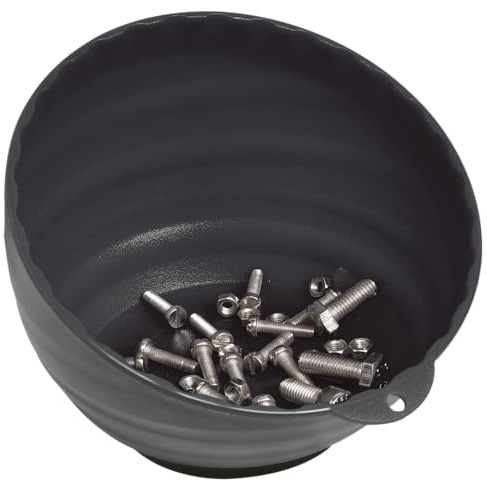 SW-Stahl Magnetschale Abgeschrägt, 150 mm Magnet-Kleinteilschale 07358L | Haftmagnet-Schale mit einseitiger Erhöhung für Aluminium-, Messing- & Edelstahlteile, Premium Werkstatt-Zubehör, 0.46 kg
