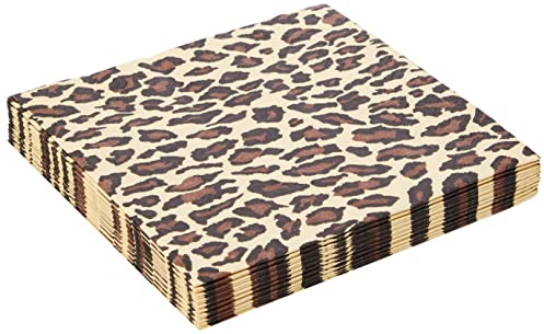 Anniversary House Tiflair Lunch-Servietten, Leopardenmuster, 3-lagig, mehrfarbig, 33 cm