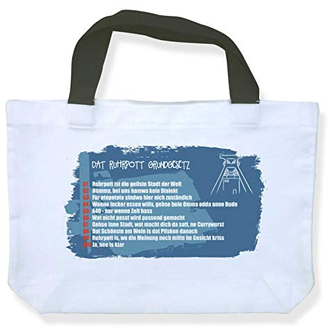 Einkaufstasche Dat Ruhrpott Grundgesetz - als Geschenk für echte Ruhries, Ruhrpott-Fans oder als Souvenir - die stadtmeister