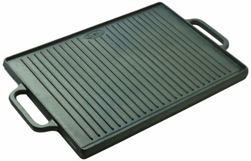 La Ideal - Plancha rectangular de hierro fundido (35 x 50 cm), color negro
