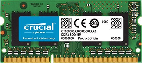 Crucial CT51264BF160B Mémoire de 2GB DDR3L 1600 MT/s (PC3L-12800) SODIMM 204-Pin