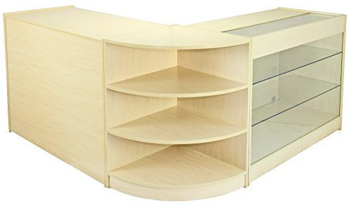 Monster Shop Titan A1200 K1200 LM60 Ladeneinrichtung Rezeption Ladentheke Ladentresen Verkaufstisch Verkaufstheke Kassentisch Empfangstresen Theke Ahorn