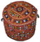 Rajasthali Traditionelle indische Startseite Dekorative osmanischen Handgemacht und Patchwork Hocker Bodenkissen, 46 x 33 cm
