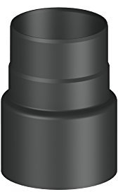 Ofenrohr-Übergangselement Reduzierung von Ø 150 auf Ø 130 mm, schwarz